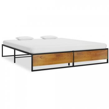 Estructura de cama de metal negra 160x200 cm Vidaxl Negro