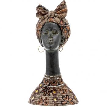 Figura Decorativa Africana 22 x 19 x 43 cm