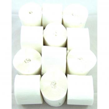 12 Blanco. Papel crepé serpentinas 45mm x 10metros. 14 colores vibrantes siempre en stock