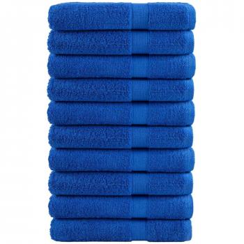 Toallas de sauna Solund 10 unidades 100% algodón 80x200 cm 600 gsm color azul