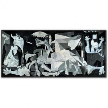 Artopweb Panel Decorativo con Diseño Picasso Guernica, Madera, Multicolor, 126x3x57 cm