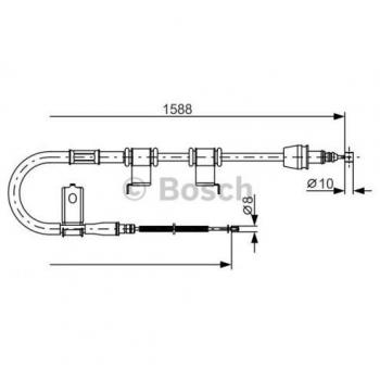 Cable de freno de mano BOSCH 1 987 482 359 - Cavo freno a mano Bosch