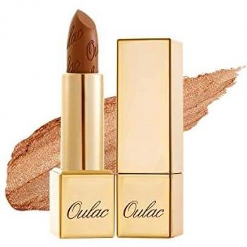 Metallic Shine Lipstick - Sahara Gold 3D Long-Lasting High Pigment Vegan Formula