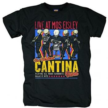 Bravado Star Wars-The Fabulous Cantina Band Camiseta, Negro, Small para Hombre