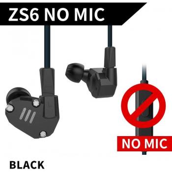 Auriculares KZ ZS6 In-Ear HIFI Estéreo con Tecnología Híbrida 2DD + 2BA, 8 Controladores, Cancelación de Ruido y Diseño Deportivo para Gaming