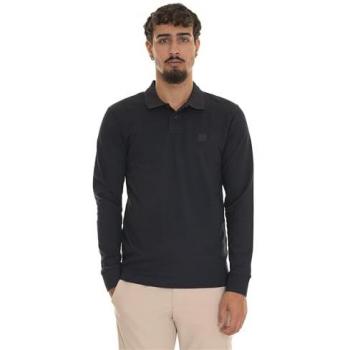 Polo Hombre BOSS Orange Passerby Manga Larga Azul Oscuro 3XL con Logotipo