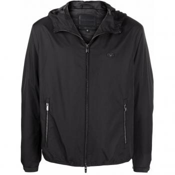Emporio Armani Men's Black Nylon Blouson Jacket - Size 54 (2XL)