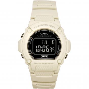 Reloj Digital Hombre Casio ILLUMINATOR de Cuarzo con Correa de Resina Blanca (Ø 47 mm)