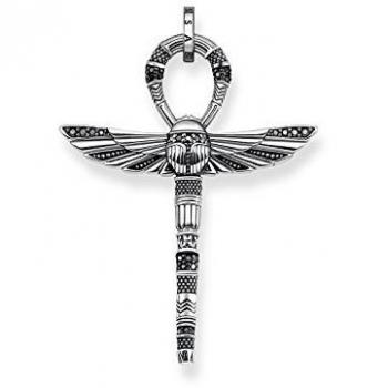 Thomas Sabo Ankh Cross Pendant with Scarab in Sterling Silver PE778-643-11
