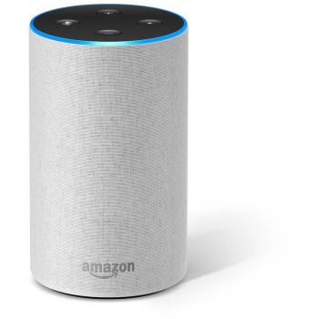 Amazon Echo (2.ª generación) - Altavoz inteligente con Alexa, tela de color gris claro