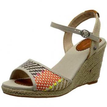 Pepe Jeans Shark RAFY, Sandalias con cua Tipo Alpargatas Mujer, Beige Skin 809, 37 EU