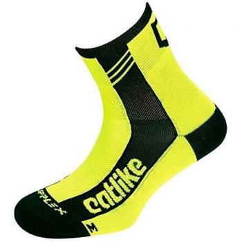 Catlike 37º Summer Time - Calcetines de ciclismo, color amarillo/flúor, talla S