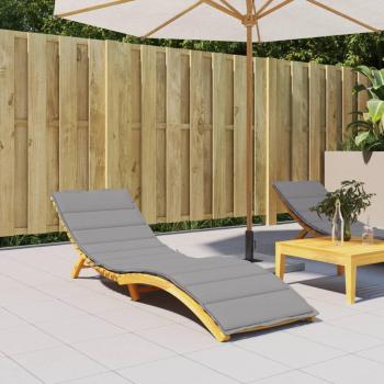 Gray Oxford Fabric Sun Lounger Cushion 200x70x3 cm