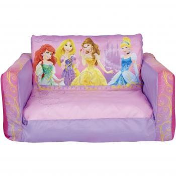 Disney 286DIR - Sofá desplegable hinchable dos en uno, diseño Princesas, color rosa