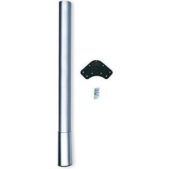 Emuca 2034725 Pata para Mesa Altura Regulable 60x687x80mm en Acero Pintado Aluminio, Gris Antracita