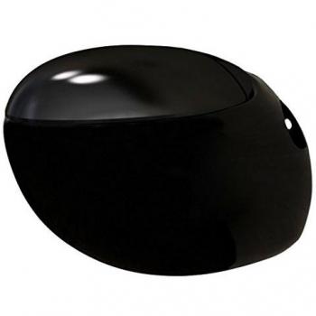 vidaXL Nuevo Inodoro de Pared Color Negro Forma de Huevo
