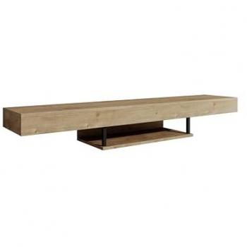 Mueble TV Colgante Aydin, Ancho 150 cm, Color Safir Mate, Acabado en Melamina, Dimensiones 150x22x29.6 cm
