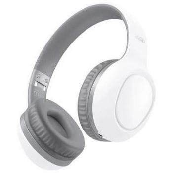 XO BE35 Auriculares Bluetooth 5.0 con Diadema Ajustable y Almohadillas Acolchadas en Color Blanco/Gris