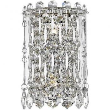 Aplique de diseño Alita Chrome 2 bombillas 24cm con acabado en cromo y detalles en cristal