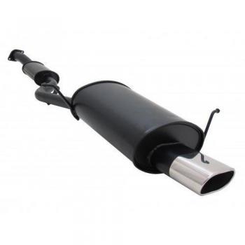 Escape Deportivo Novus 75x135mm para BMW E36 Compact Typ:3/C G 316i 1.9/318 con Silenciador de Punta de Acero Inoxidable