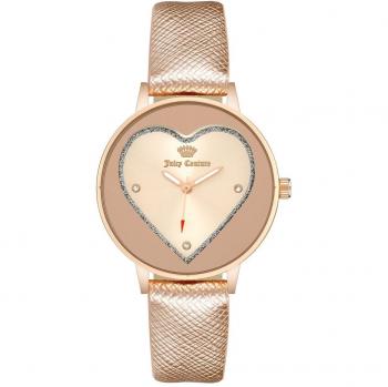 Juicy Couture Women's Quartz Pocket Watch JC1234RGRG (Ø 38 mm) - Transparent Pink