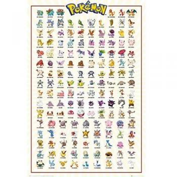 Grupo Erik Editores Pokemon Kanto 151, póster Solo