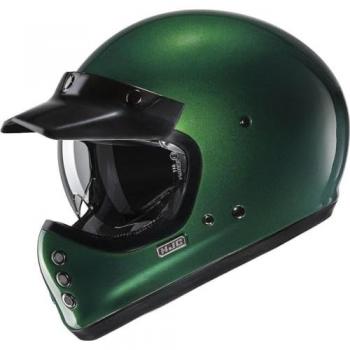 Casco HJC V60 Verde Profundo/Intenso - Motociclismo, diseño aerodinámico, ventilación optimizada, interior desmontable y lavable, homologación ECE 22.05