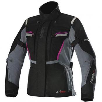 3217018 1139 XL - Alpinestars Stella Bogota v2 Drystar Ladies Motorcycle Jacket Black Dark Grey Fuchsia XL