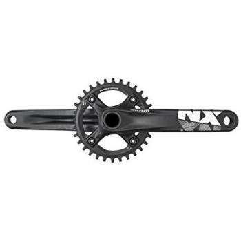 SRAM - Plato y biela Modelo NX, Unisex, NX GXP 1x11 32T X-Sync, Negro