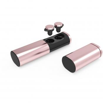 Earbuds Rose Gold - Mini Auriculares Inalámbricos con Estuche de Carga