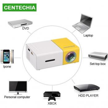 Mini proyector portátil YG300 para hogar y Halloween, con control remoto y compatibilidad Full HD para smartphones