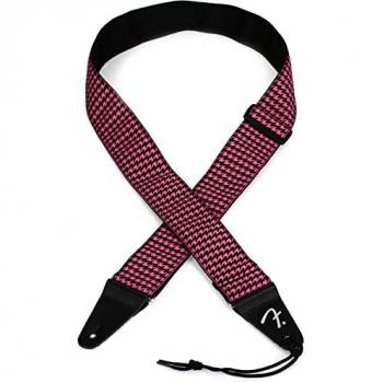 Fender Pink Houndstooth Jacquard Guitar Strap