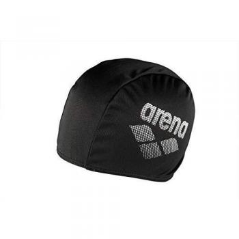 Arena Polyester II Swimming Cap - Unisex Adult, Black, One Size