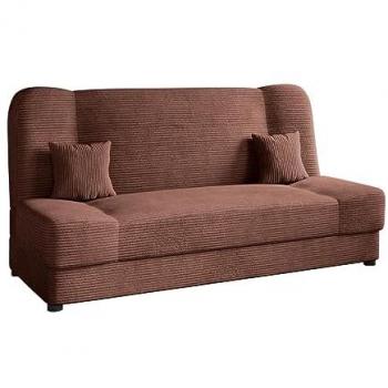 Sofá-cama Comfivo 136 con caja de ropa de cama, dimensiones 195 x 86 x 87 cm, función de descanso y dos cojines