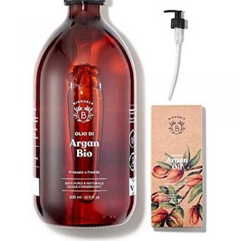 ACEITE DE ARGÁN ORGÁNICO | 100% Puro, Natural y Prensado en Frío | Rostro, Cuerpo, Cabello, Barba, Uñas | Vegano y Cruelty Free | Botella de Vidrio + Bomba