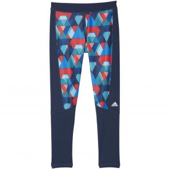 adidas TF LG T Glo Tri - Mallas para mujer, talla M, color azul / rojo / verde