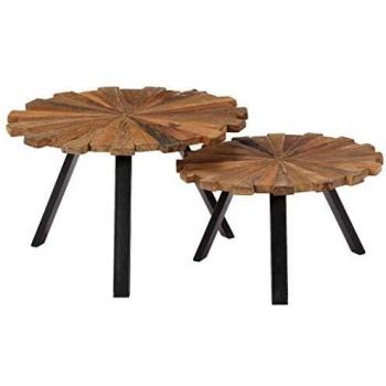 2 Piece Solid Reclaimed Wood Coffee Tables