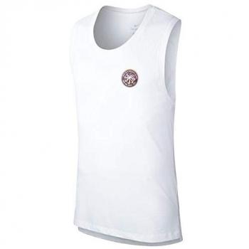 Nike M Nk Dry Tank Wild Run Camiseta, Hombre, White, S