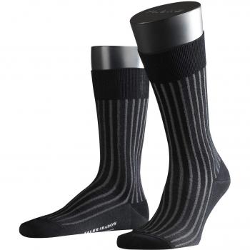 Falke Shadow Long Cotton Dress Socks for Men - Gray, Size 43-44