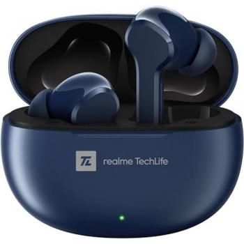 Realme Buds T100 - Auriculares Bluetooth con resistencia al agua IPX5, Bluetooth 5.3 y hasta 28 horas de reproducción total (azul)