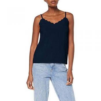 Vila Clothes Vilinea Singlet Camiseta sin Mangas, Azul