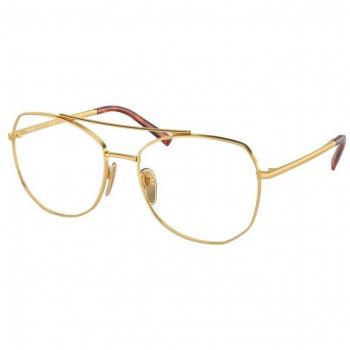 Prada PR A58V 5AK1O1 Women’s Eyeglasses Gold Size 56 - Blue Light Block Available