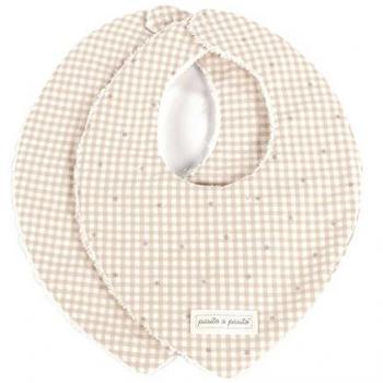 Pasito a Pasito - Set de 2 bandanas , color vichy beige