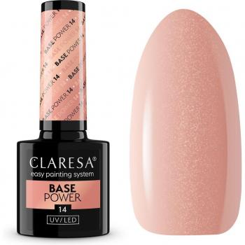 Claresa Base Semipermanente Power Tono 14 - Uv/led Base Power Prebase y Esmalte de Acabado para Uñas de Gel 5 g