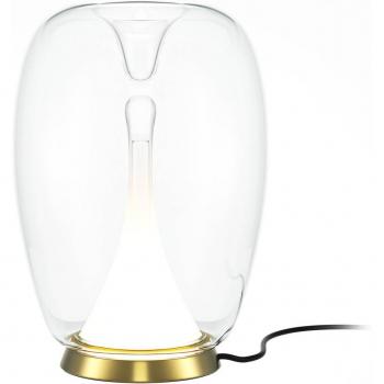Lámpara de mesa LED Splash, transparente, altura 27,2 cm, cristal