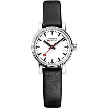 Mondaine Evo2 - Reloj de Cuero Negro para Mujer, MSE.26110.LB, 26 MM
