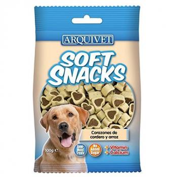 Arquivet Soft Snacks para Perros Corazones de Cordero y arroz 100 g