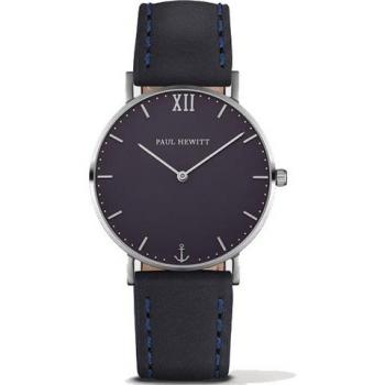 Paul Hewitt Reloj analógico unisex de cuarzo con correa en piel PH-SA-S-St-B-11S