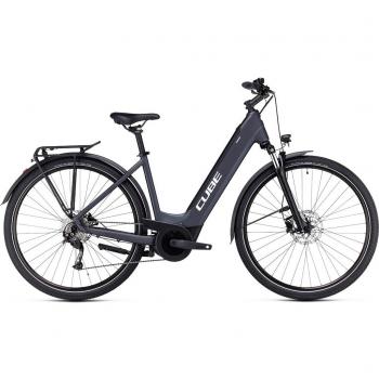 Bicicleta Eléctrica de Trekking Cube Touring Hybrid One 500 - 2023 - Gris / Blanco