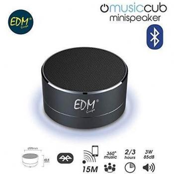 Altavoz Bluetooth 3W 85dB Ø 71X42,5MM 400 mAh con luz